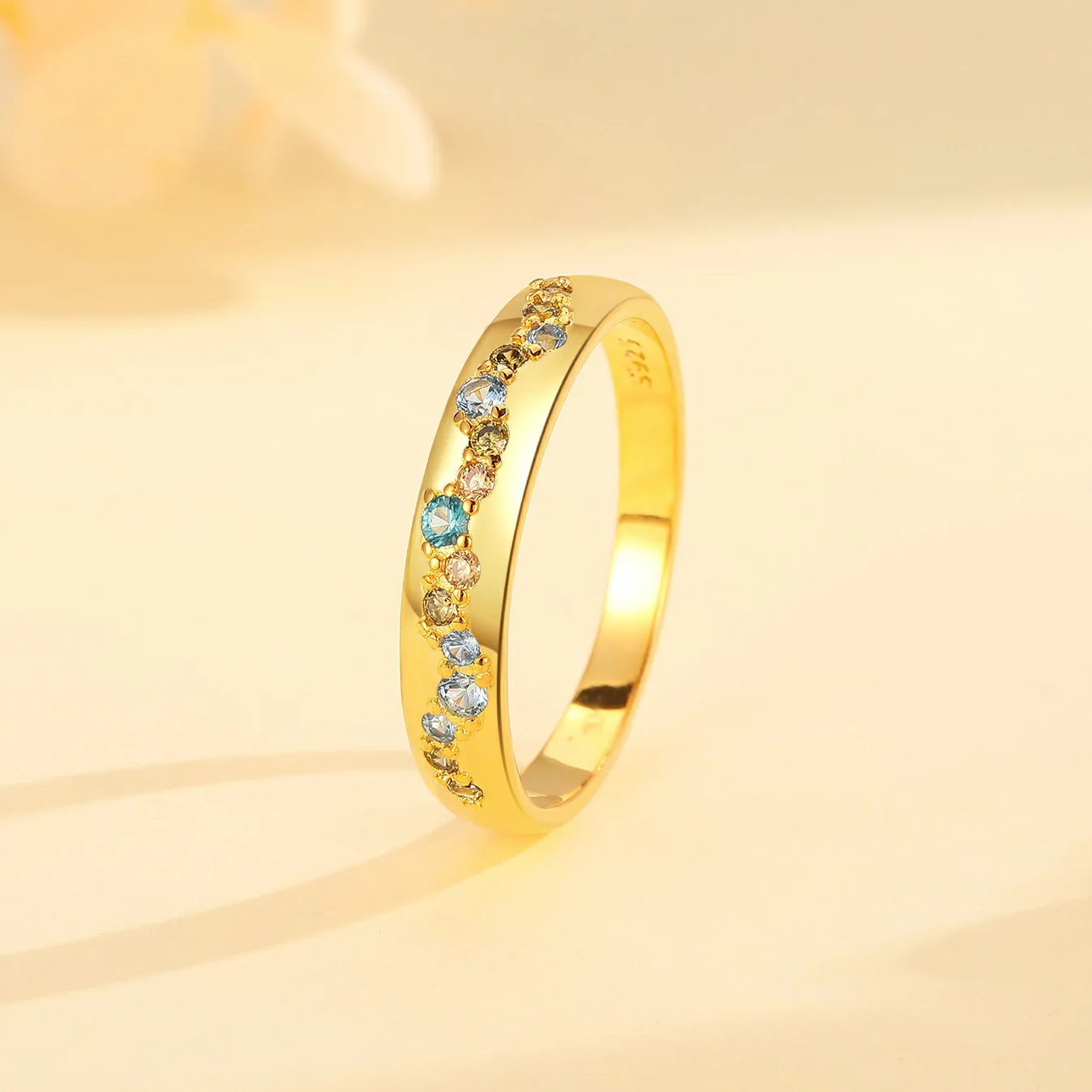 Hot Selling S925 Sterling Silver Ring Retro Lab Diamond Oval Cut with Stars Opal Trendy Style Rhodium Plated Wholesale