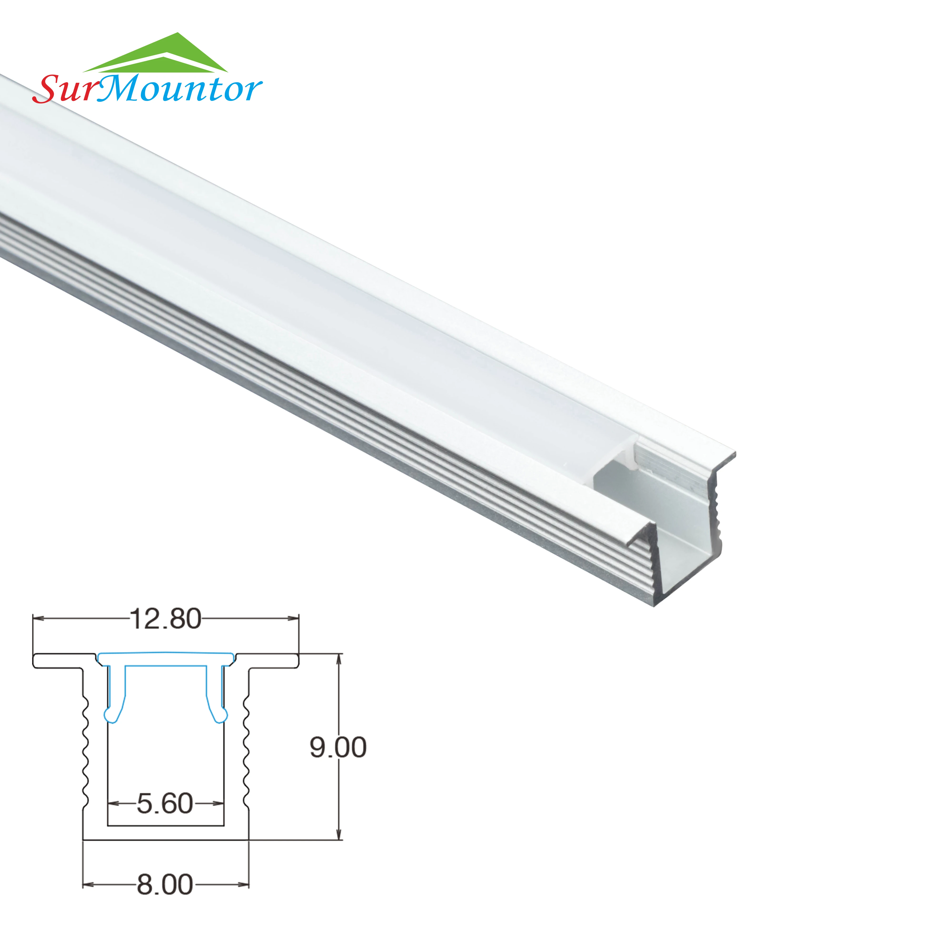 Recessed Mounted Slim LED Aluminum Profile for LED Strip Linear Profile Light