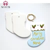 color printing stocking ornament Christmas decoration ceramic product