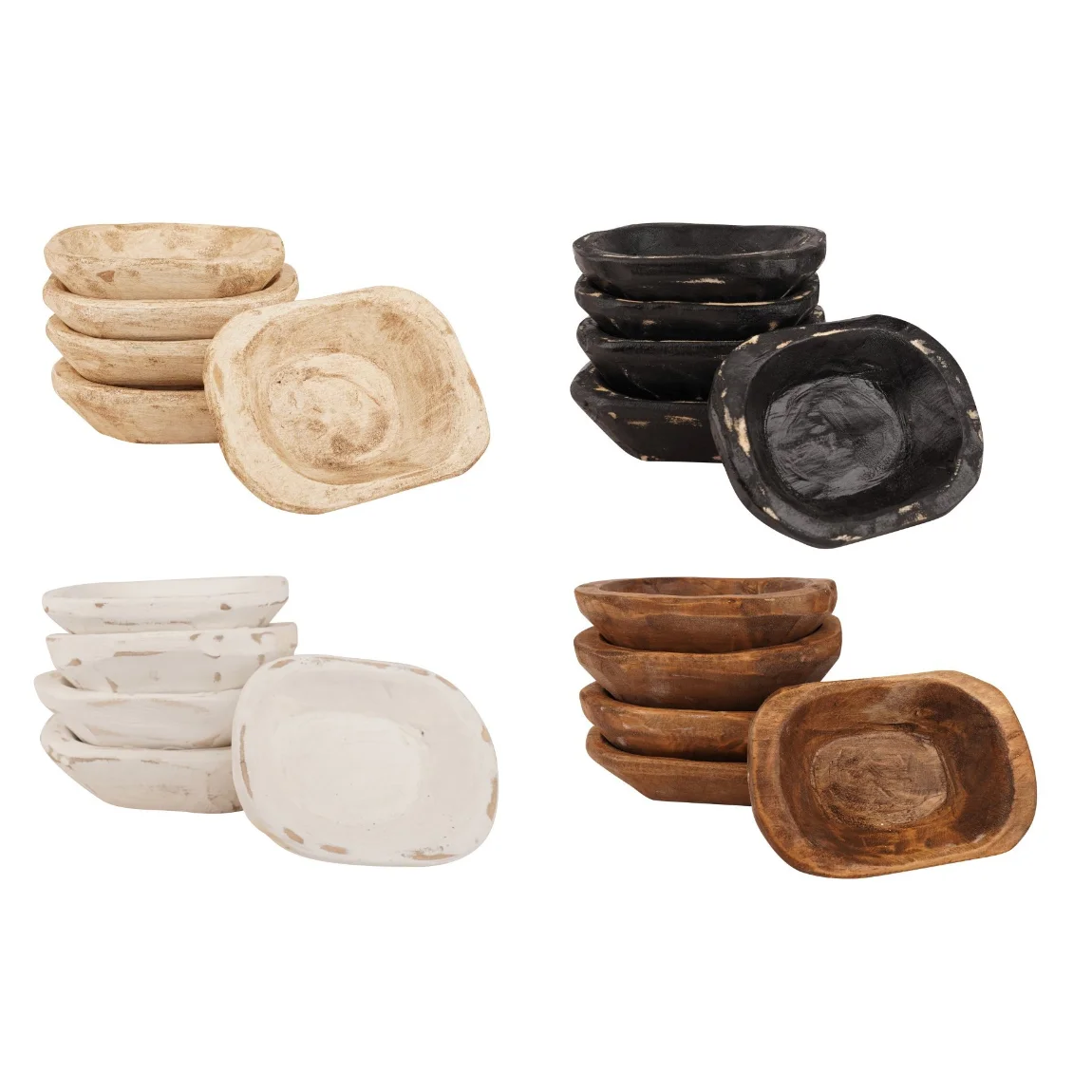 Factory Supplier Rustic Wooden Dough Bowls For Candle Making Acacia