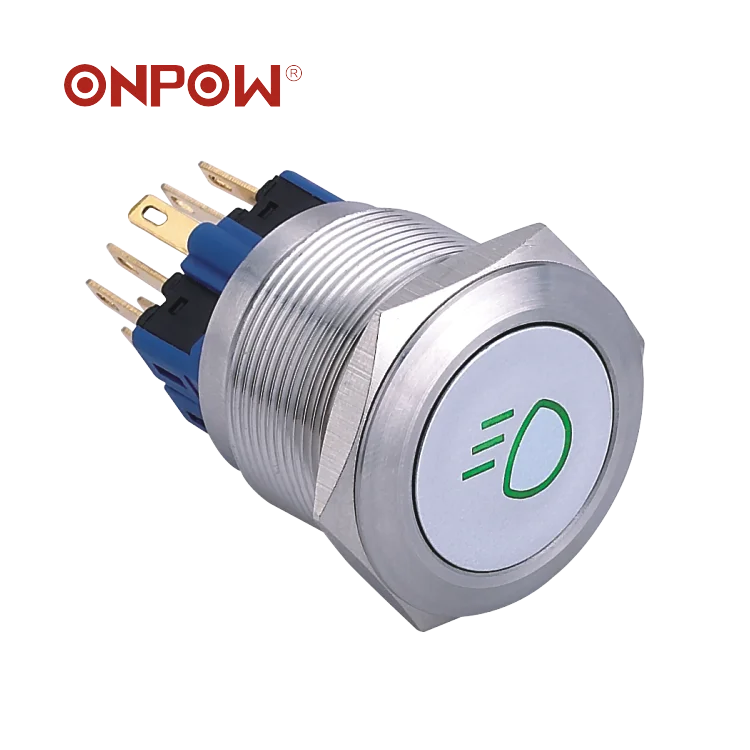 ONPOW metal push button switch/customized illuminated symbol (GQ22,CE