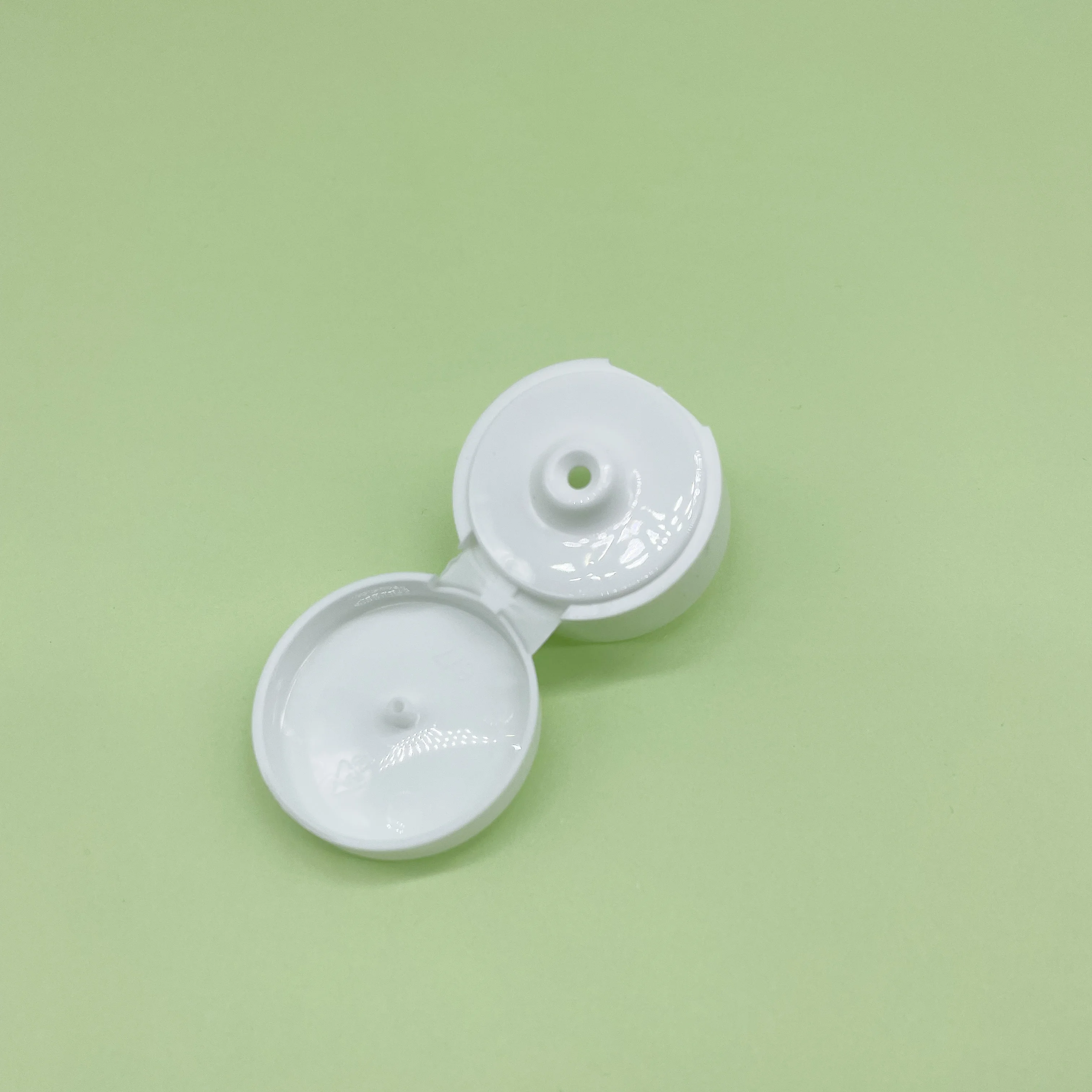 28mm white plastic flip top cap for bottles lotion hand cream smooth surface bottle screw cap-25