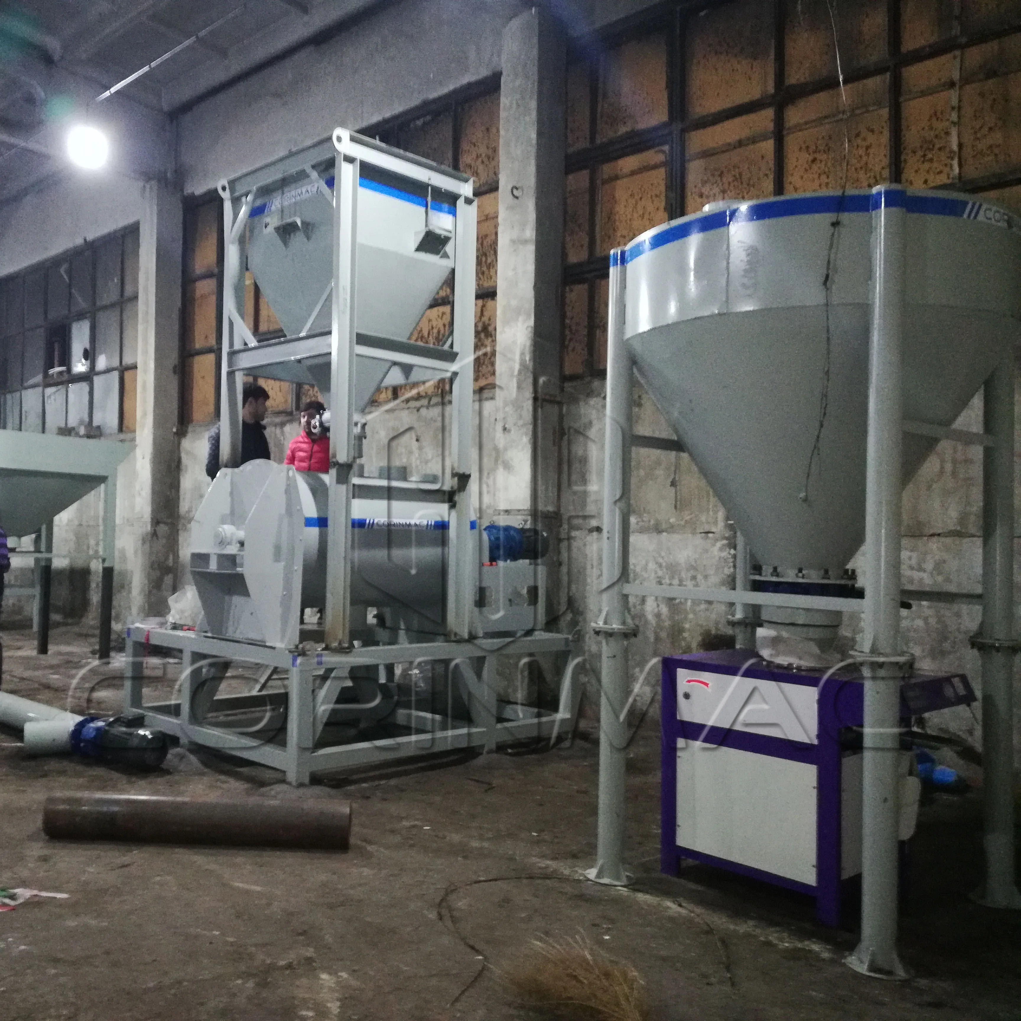 Automatic Dry Mix Mortar Tile Adhesive Raw Material Weighing Packaging Production Line Buy Dry