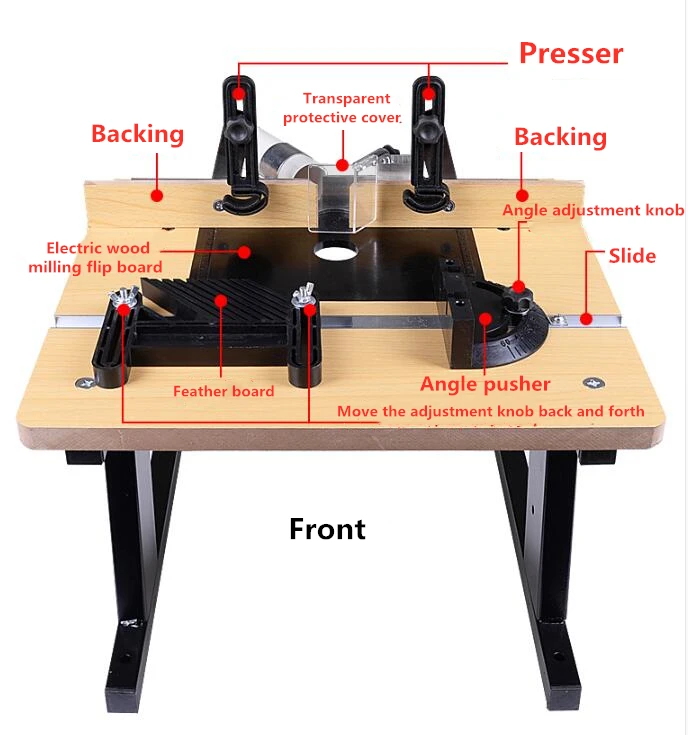 Portable Electric Wood Milling Worktable Bench Top Mini Universal Router Table Woodworking Table