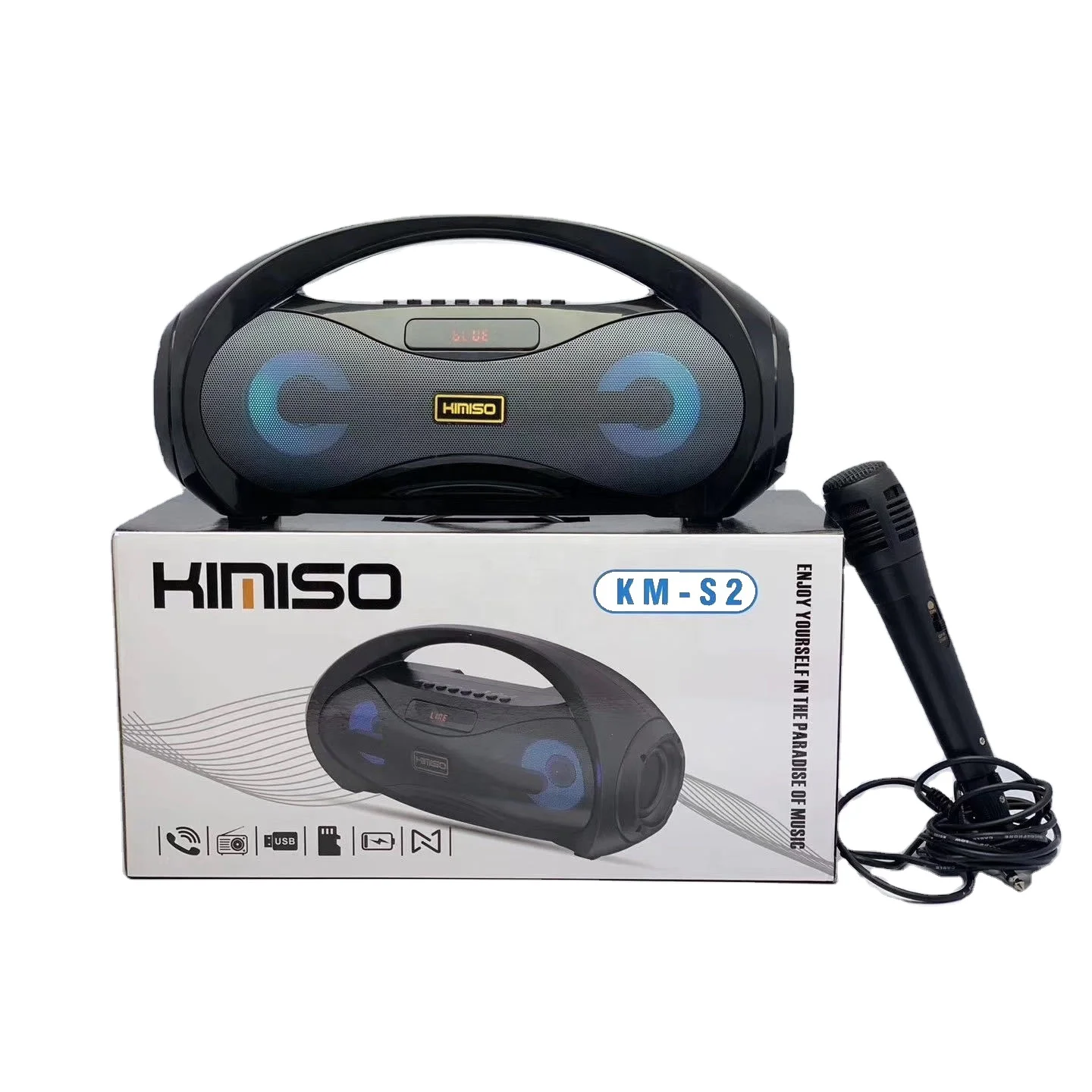 Outdoor Portable colorful Led speakers wholesale waterproof Wireless stereo bluetooth Speaker Outdoor With LED Light - ANKUX.COM