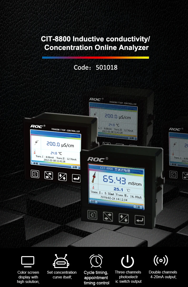 Cit8800 Electrodeless Inductive Conductivity Meter /inductive