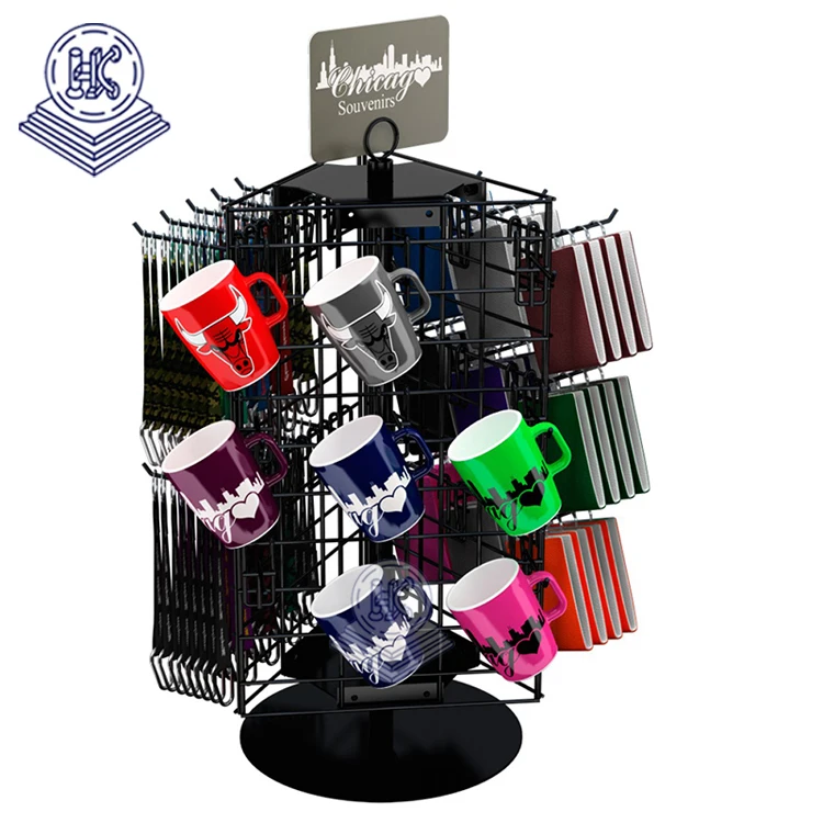 Retailer Hardwood Floor Countertop Display Rack C Metal Rotating ...