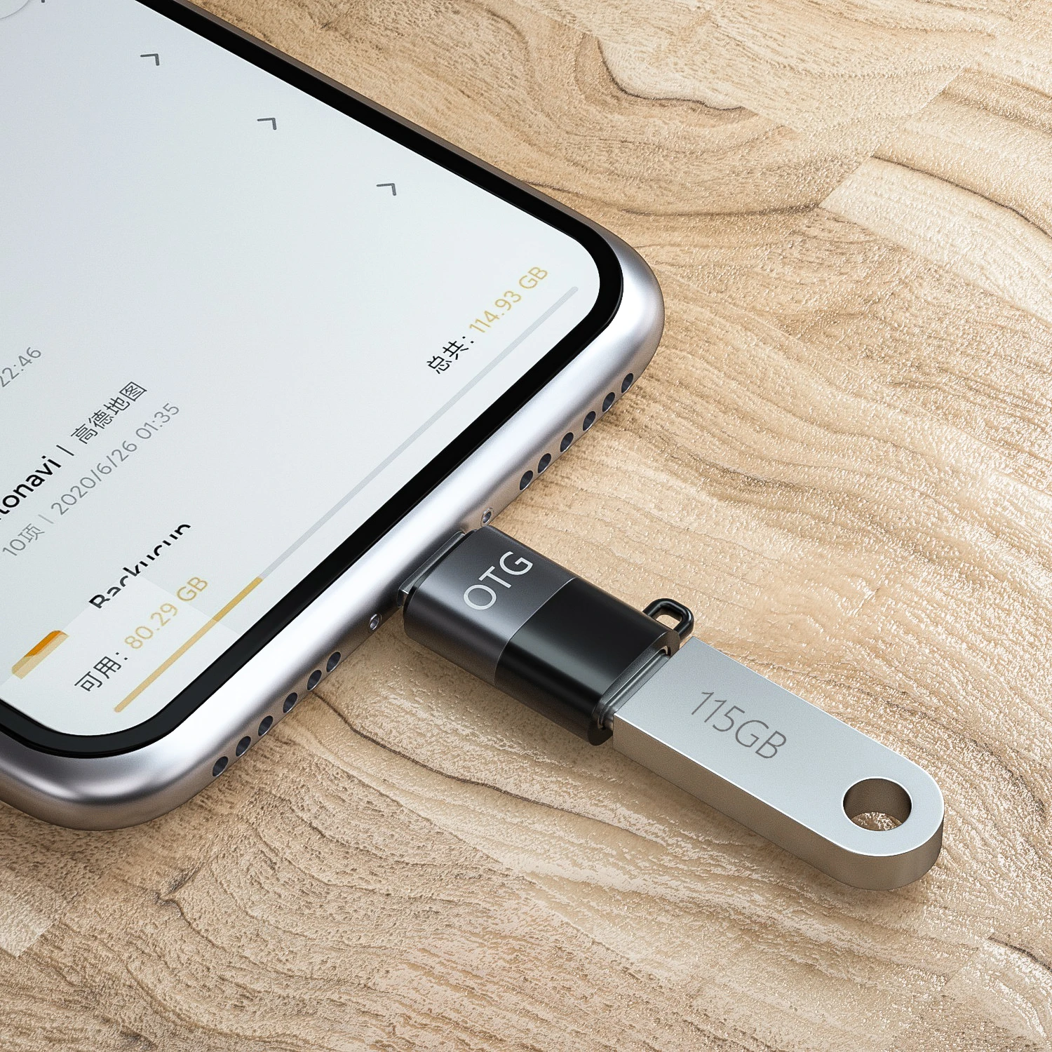 Usb C Otg Adapter For Iphone Type C Female To Ios Headphone Converter Support Data Sync And