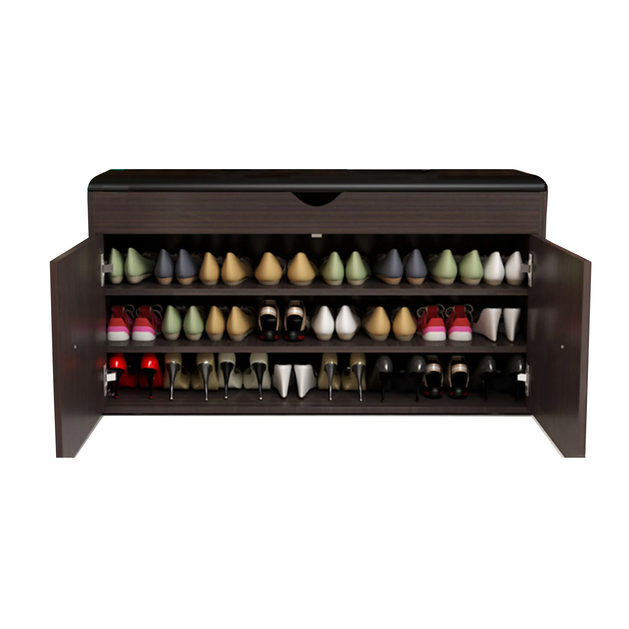 living room furniture 1000mm upholstered shoe rack with 3 layers
