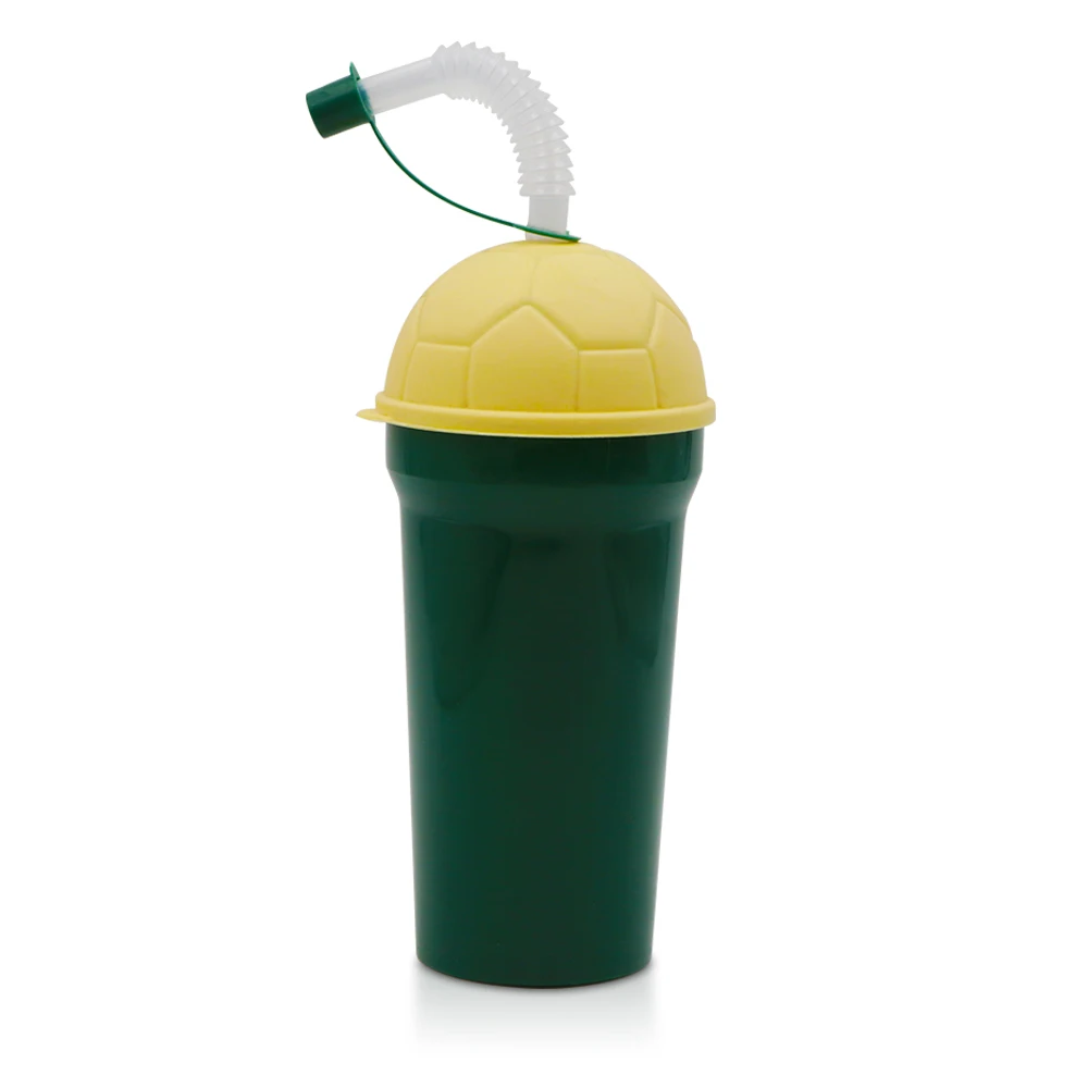 Promotional Reusable 12oz Plastic Football Cup With Lid And Straw Buy