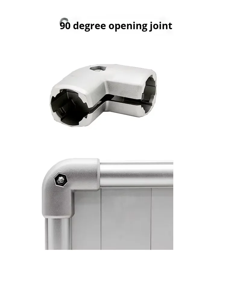 product 90 degree open external connector 28mm third generation wire rod aluminum alloy 1000 series lean tube connector profile aluminum-13