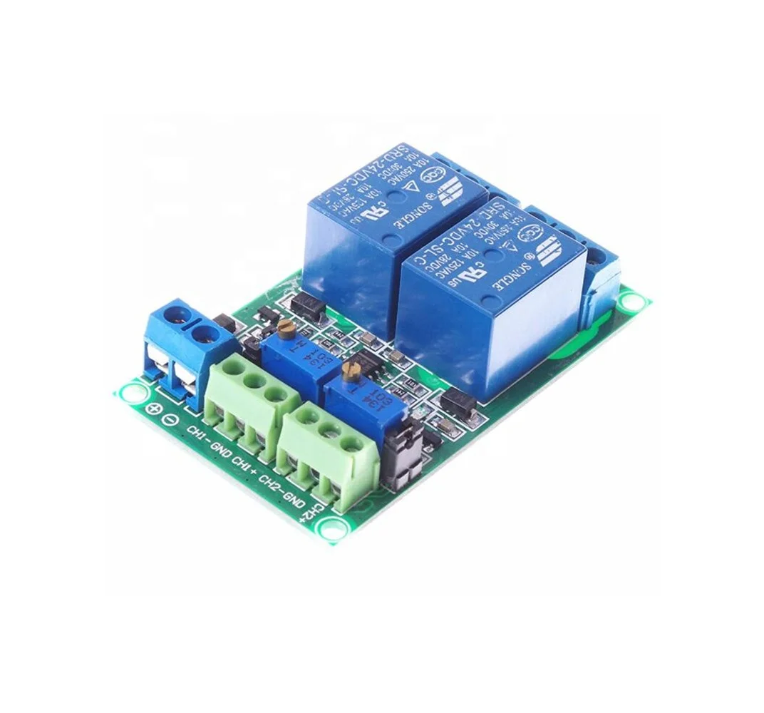Taidacent 2 Channels Voltage Comparator Pcb Module 2ch Dc 5v 12v 24v