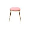 wholesale High quality golden chromed frame velvet stool