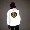 Autumn new reflective clothing men coat double light in night cartoon bell fluorescent jacket
