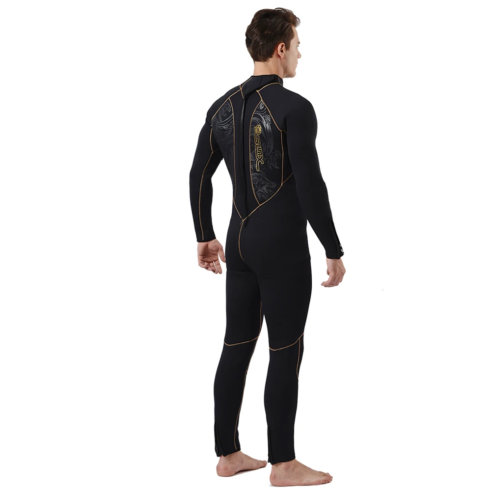 Black Scuba Diving 5mm Wetsuit Rubber Wetsuit Mens Neoprene ...