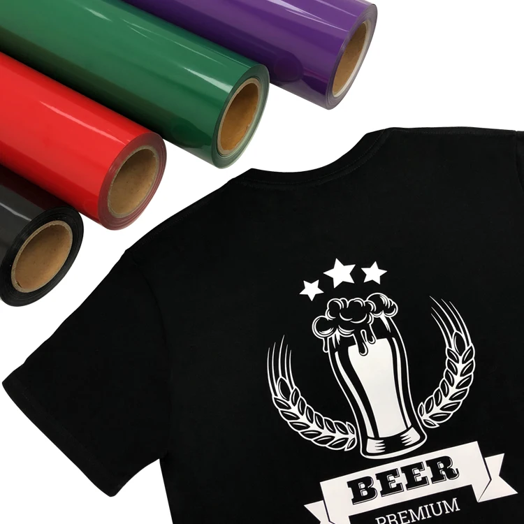 Korea quality Flock Heat Transfer Vinyl for clothing T-shirt, PU heat transfer vinyl film