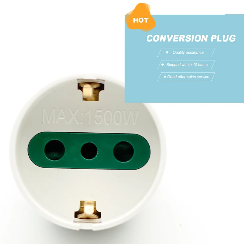 10a 16a Fast Dispatch Eu Power Plug Female Adapter To Italy 3 Pin Male
