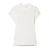 White pull-top top made in China with rib tencel fabric loose comfortable and breathable
