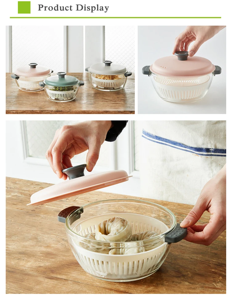 Multifunctional microwave steam pot glass casserole for oven
