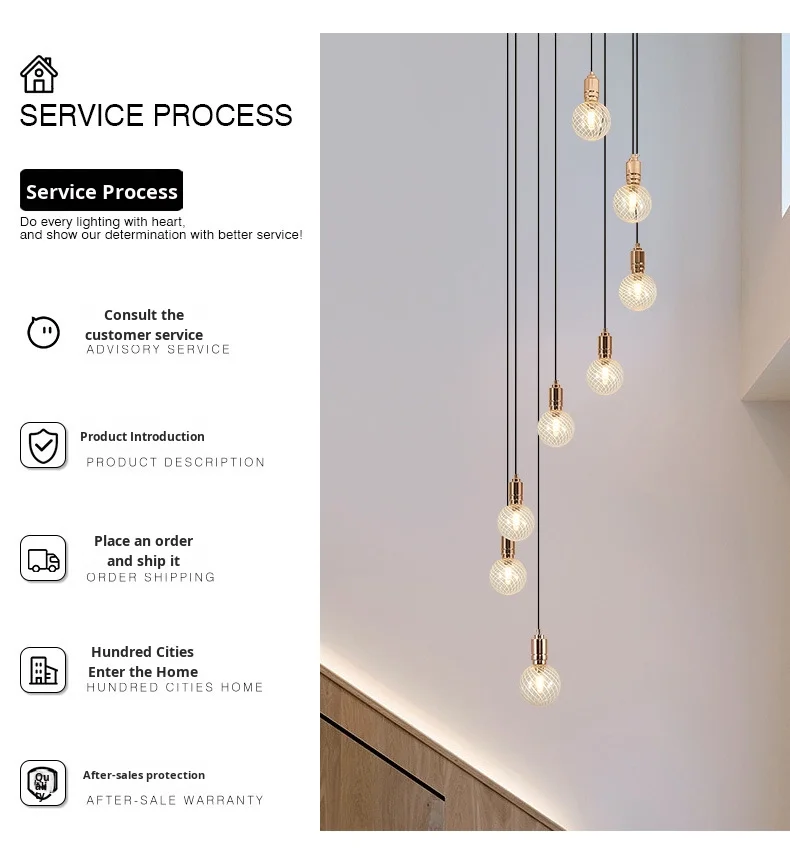 product nordic luxury creative staircase chandelier rotating duplex loft light for villa hotel middle sized lamp for living room lobby-0