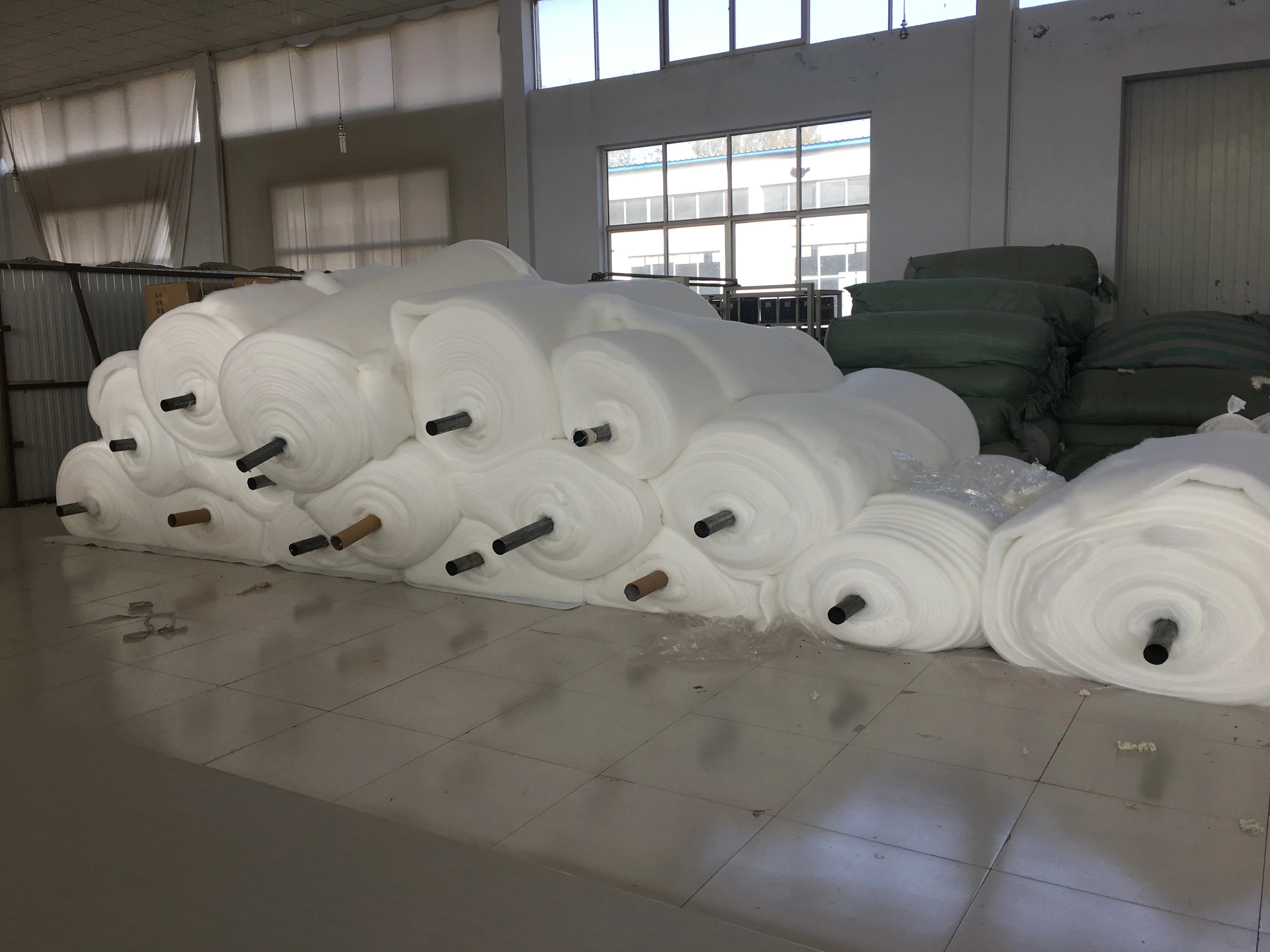 non woven/thermal bonded cotton wadding/ batting roll customized