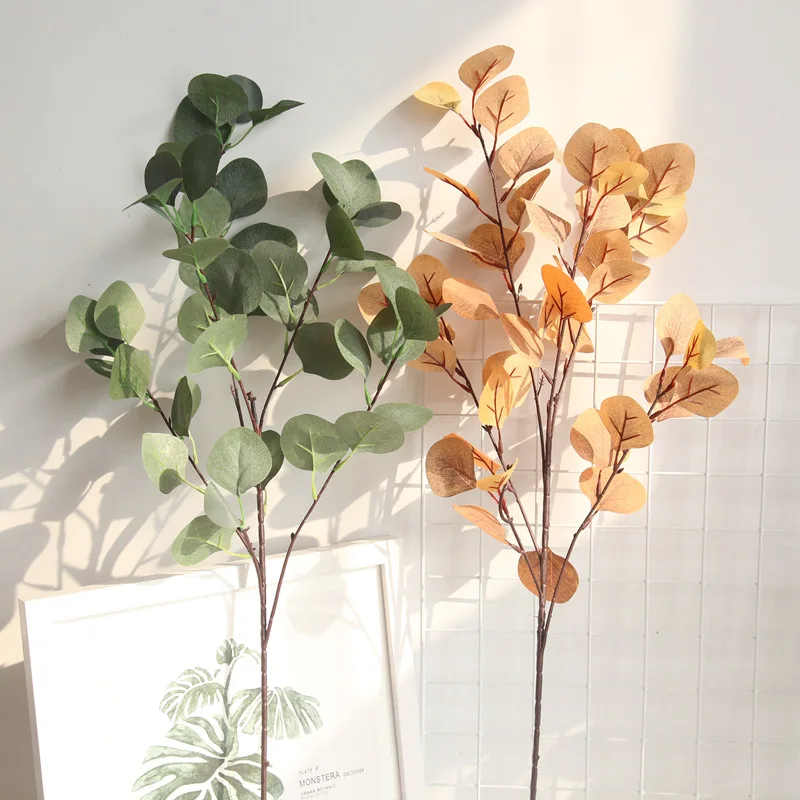Fake Silk Flower Leaf Wedding Artificial Xmas Wreath Plant Eucalyptus Home Decor 