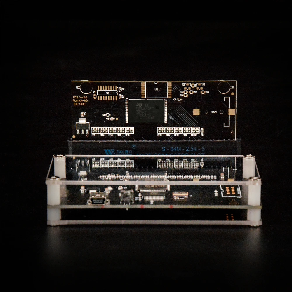 Md Flashkit Cartridge Rewritable Electroless Gold Pcb Card For Sega