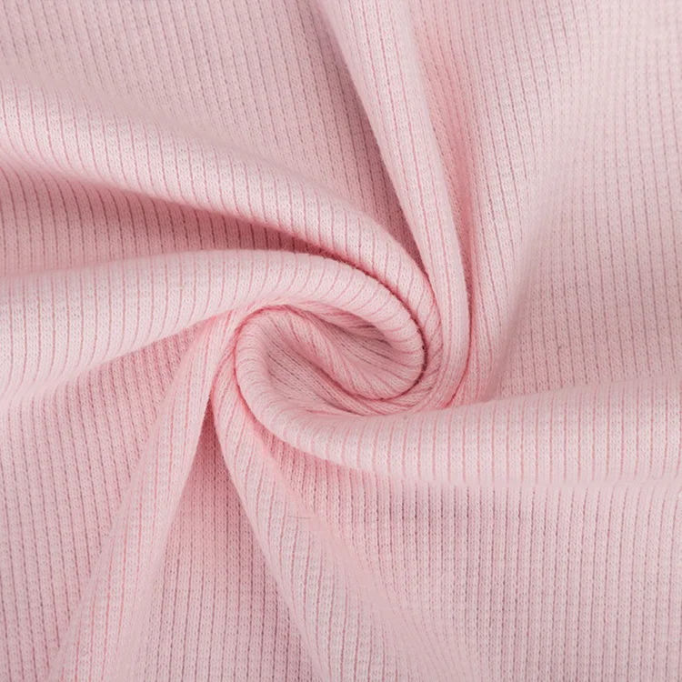 High Quality China Textile 2x2 Ribbed Cotton Spandex Fabric For ...