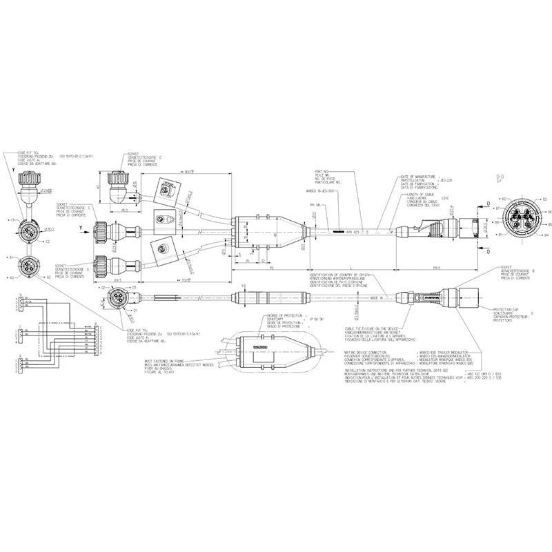 Wabco 8m Connection Cable To Router - 4494290800 - Buy Connection Cable ...
