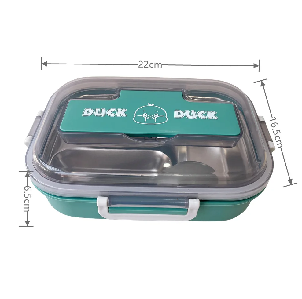 Eco Friendly 3 Compartment Stainless Steel Insulated Thermos Lunch Box ...