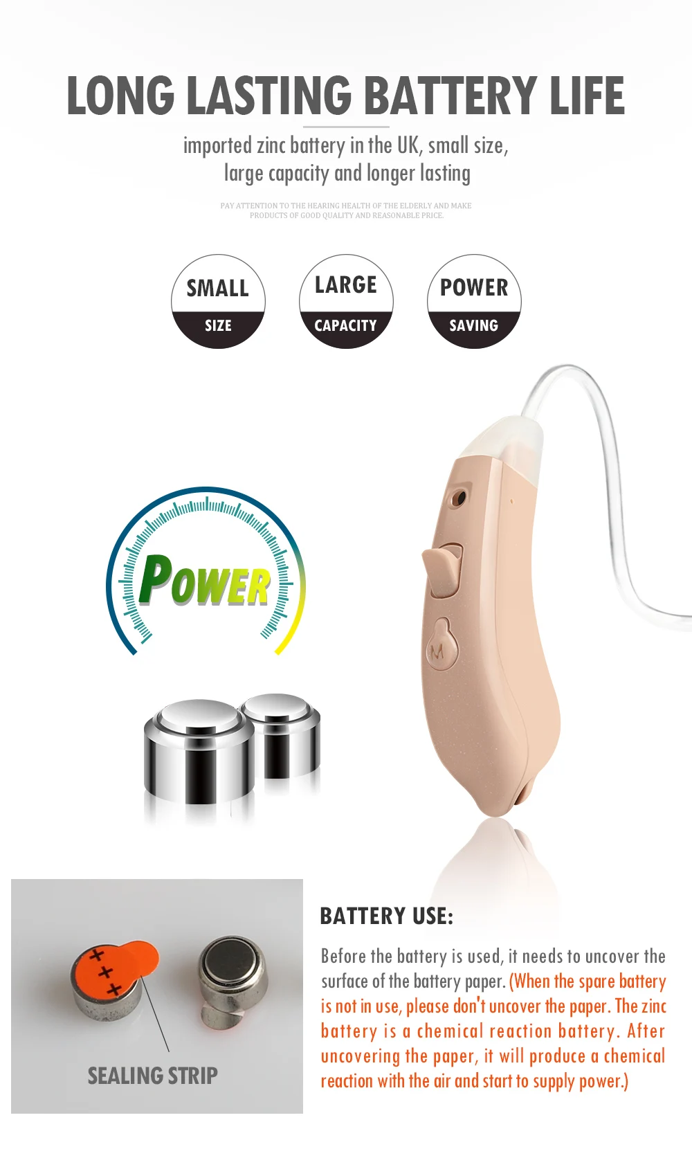 BTE Digital Hearing AIDS Long Battery Lift manufacture