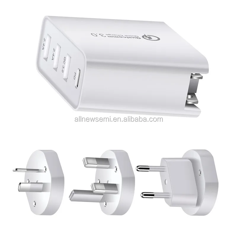 4-Port Quick Charge  Wall Charger 48W TYPE-C US/EU/AU/UK