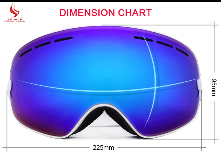 Factory Cheap Ski Goggles Double Lens Snow Goggles Custom Logo