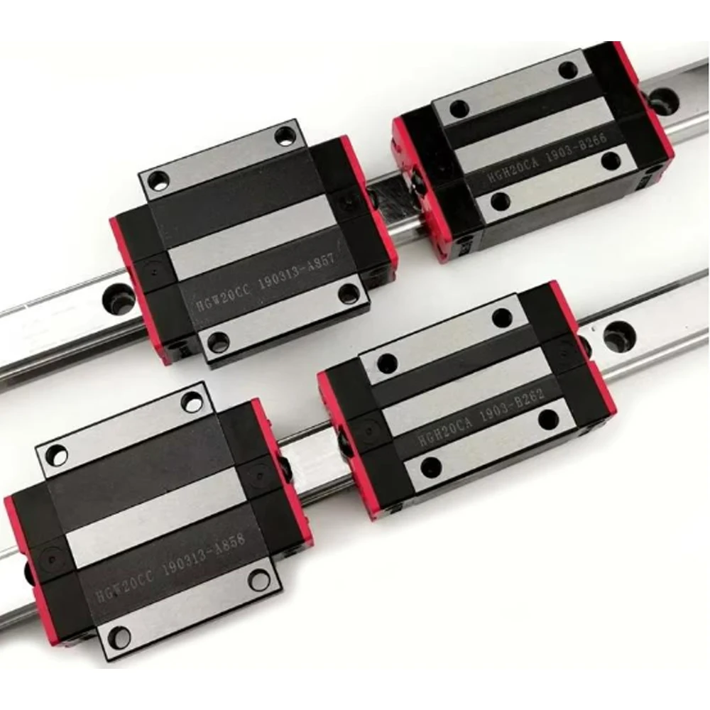 product low cost domestic linear guide rail hgr20 steel bearing square rail w25 slider 30 four way flange-12