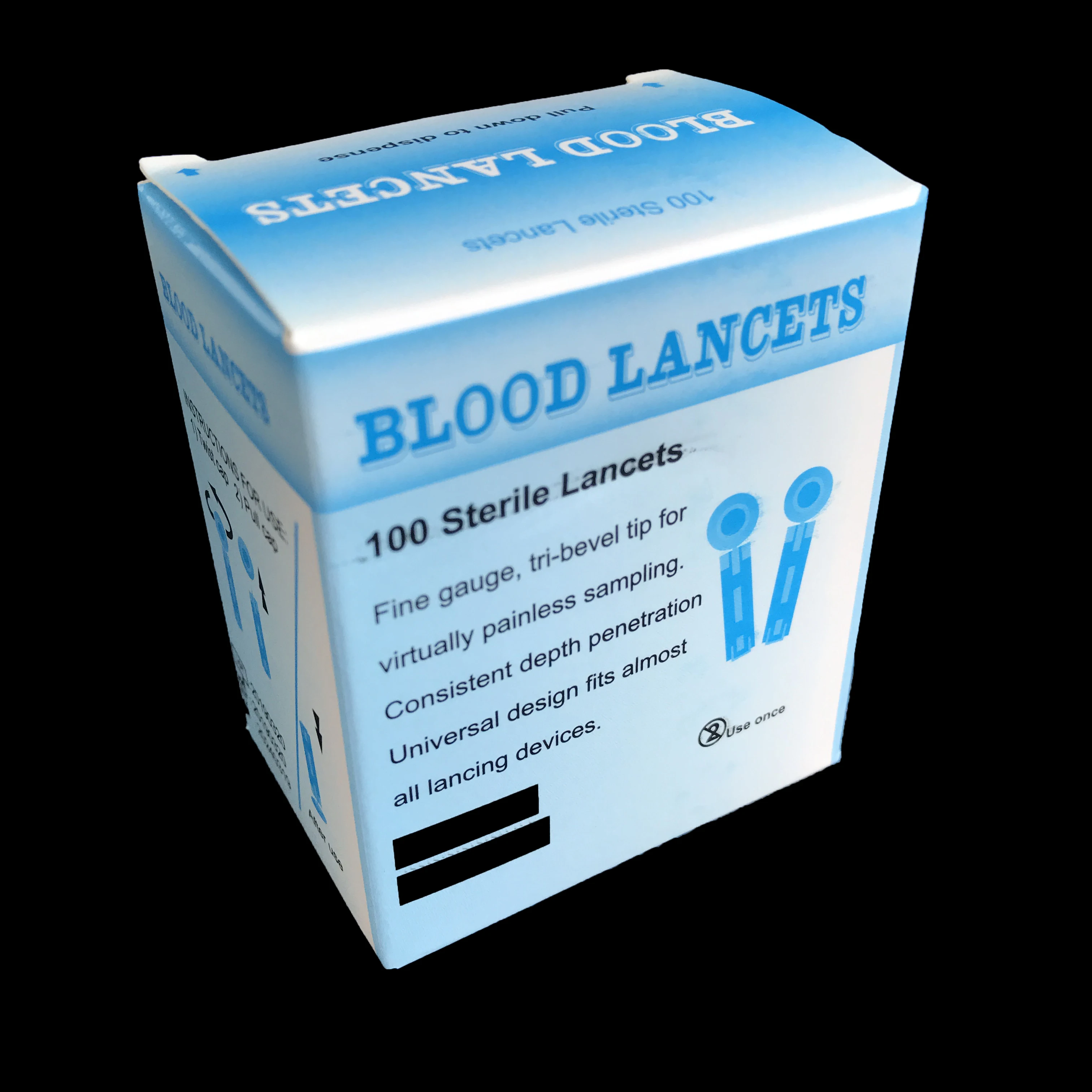 sterilized radiation blood lancet plastic twist top type
