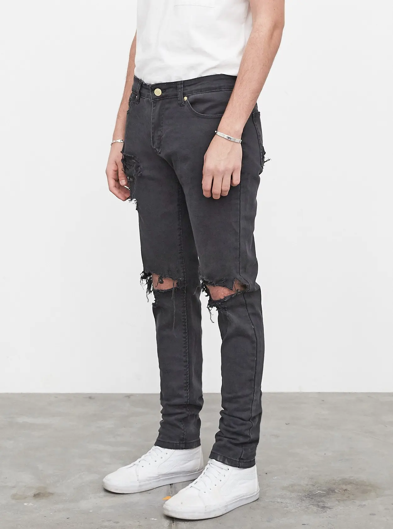 black jeans distressed
