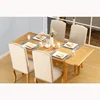 OEM extendable hotel and restaurant use original design Concrete top wooden oak dining table solid wood dining table