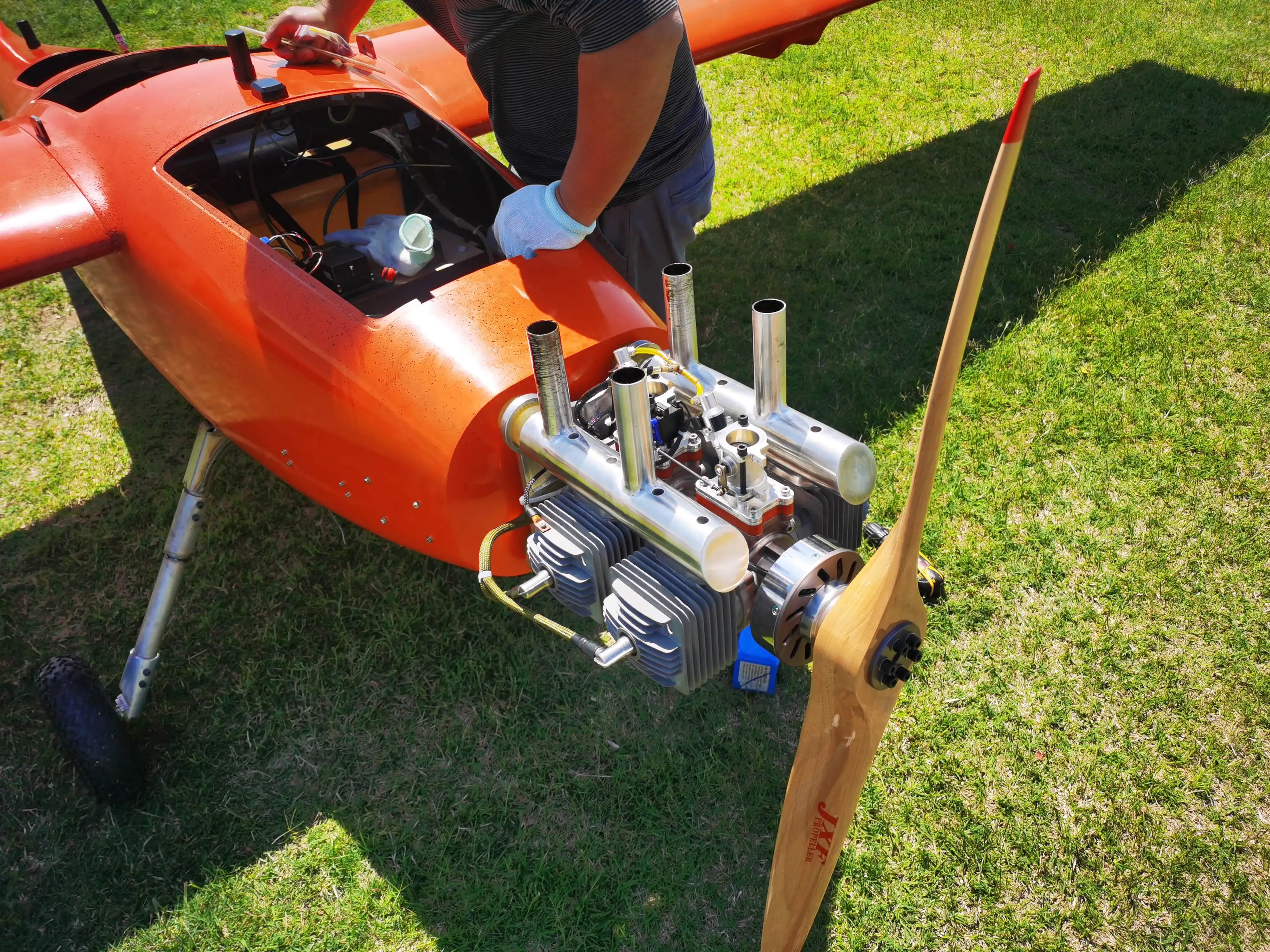 Drone Gasoline Engine Dla 360cc Twin Uav Engine For Aircraft Drone Engine Long Range Motor