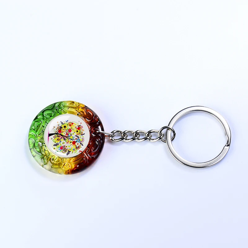 
Tree of life animal solar energy amcross Islam zodiac sign custom keychain 