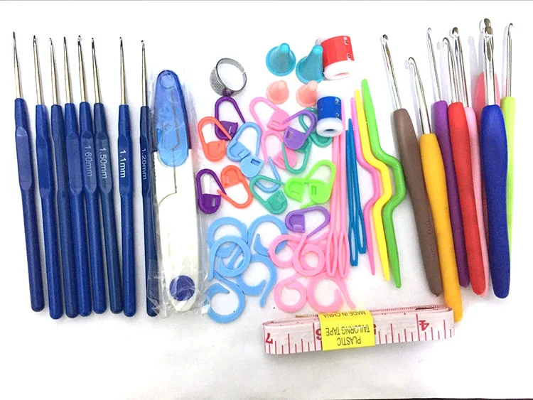 20 Unids/set 9 cm 7 cm multicolor ganchillo de plástico agujas de coser agujas de sutura diy artesanía herramienta de hilado de telar 