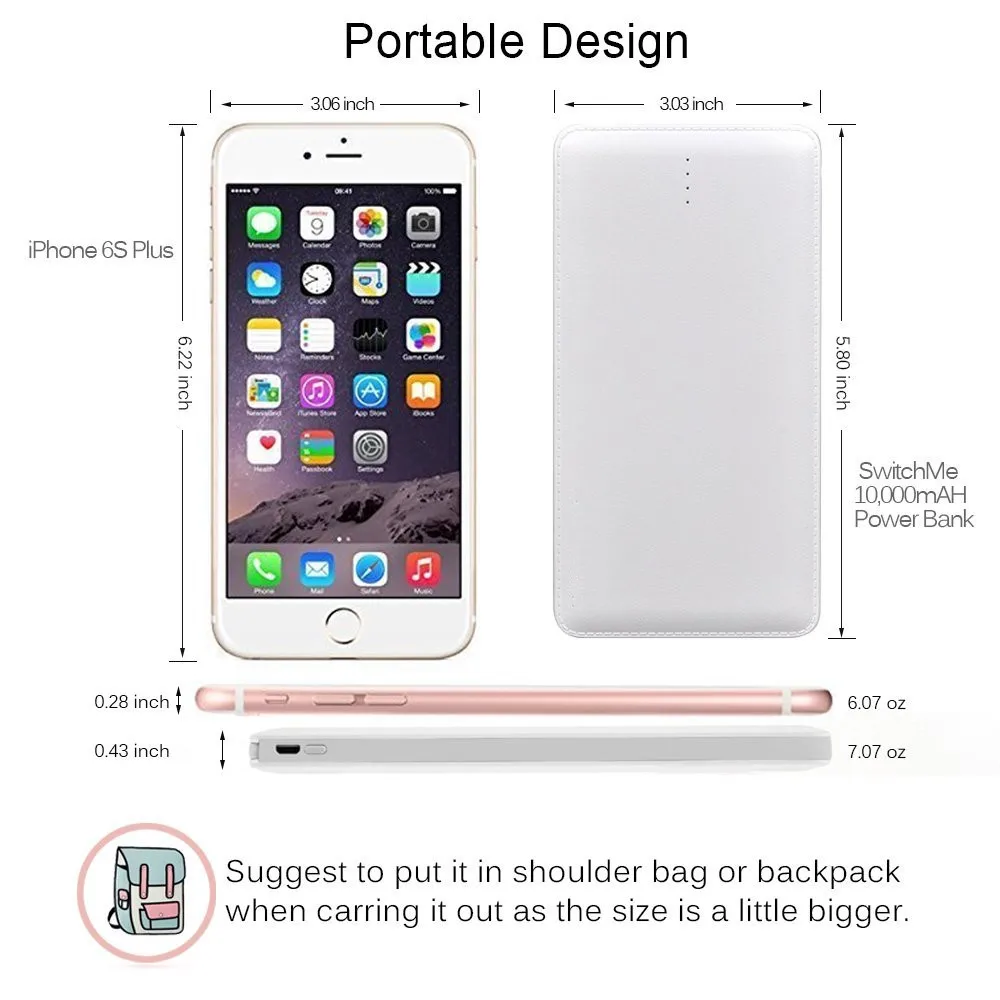 Universal Type C Power Bank 10000mAh Built in Cable Mobile Phone Battery Powerbank 10000 mAh - ANKUX.COM
