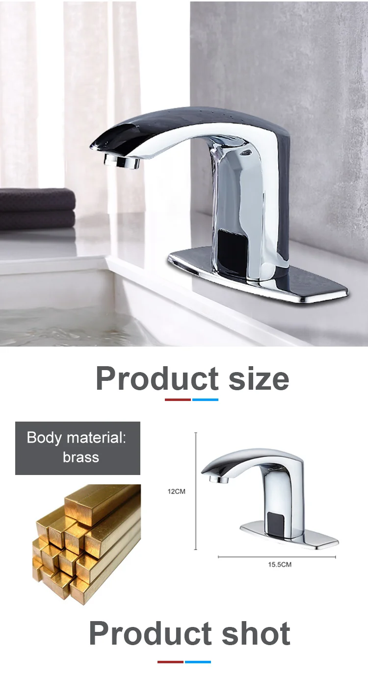 Bathroom Faucet Electric Automatic Sensor Faucet Touchless Basin Faucet