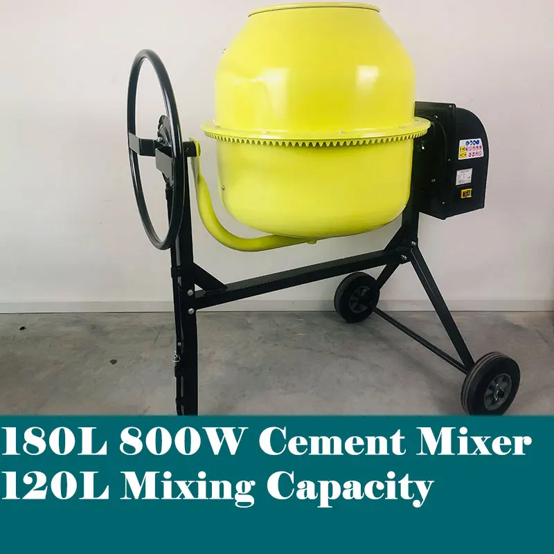 180l Electric Concrete Mixer For Construction Portable Cement Mixer