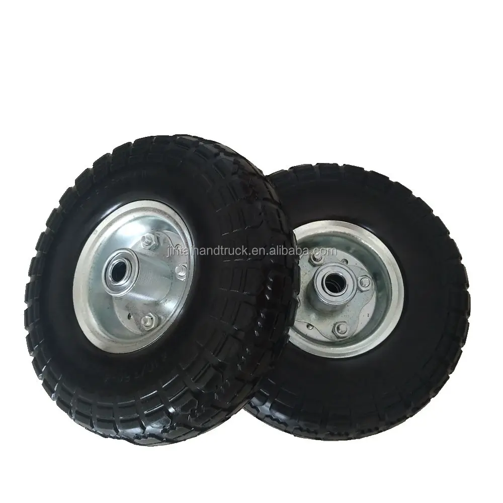 Tug Dolly Tire 4.10/3.504 Pu Foam Wheel 10 Inch Flat Free Tire Offset