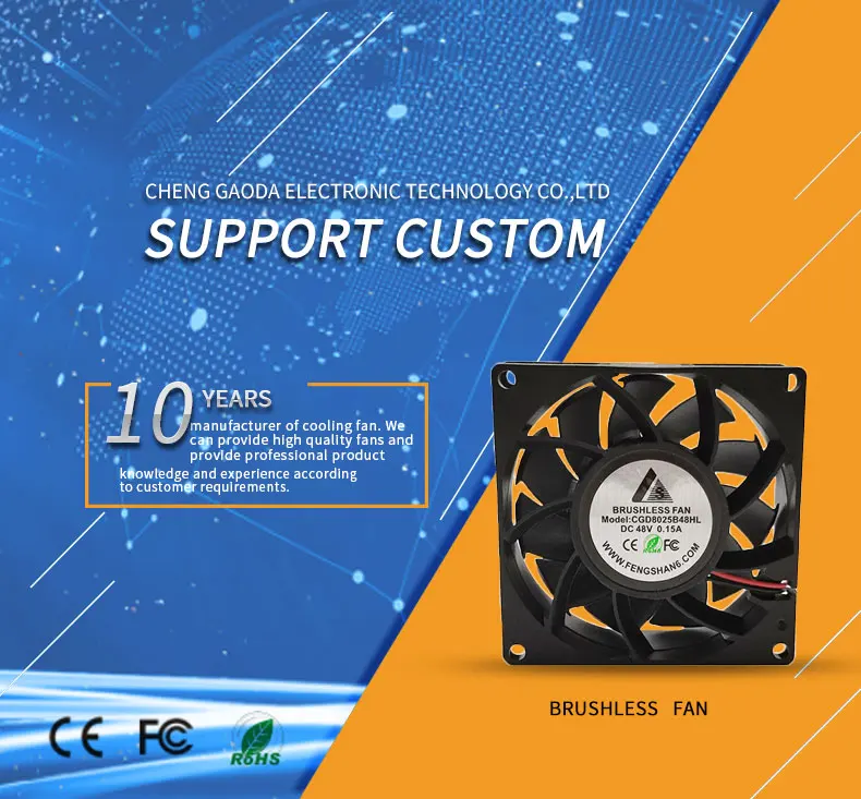 High Rpm 80x80x25mm 48 Volt Dc Fan 8025 Brushless Fan Buy High Rpm