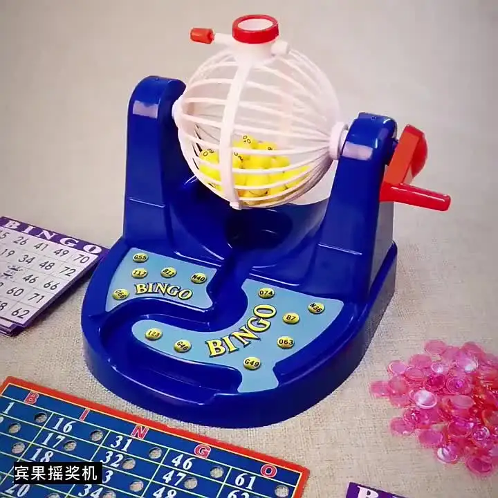 Hot Bingo Machine Set Plastic Bingo Game Children's Parentchild