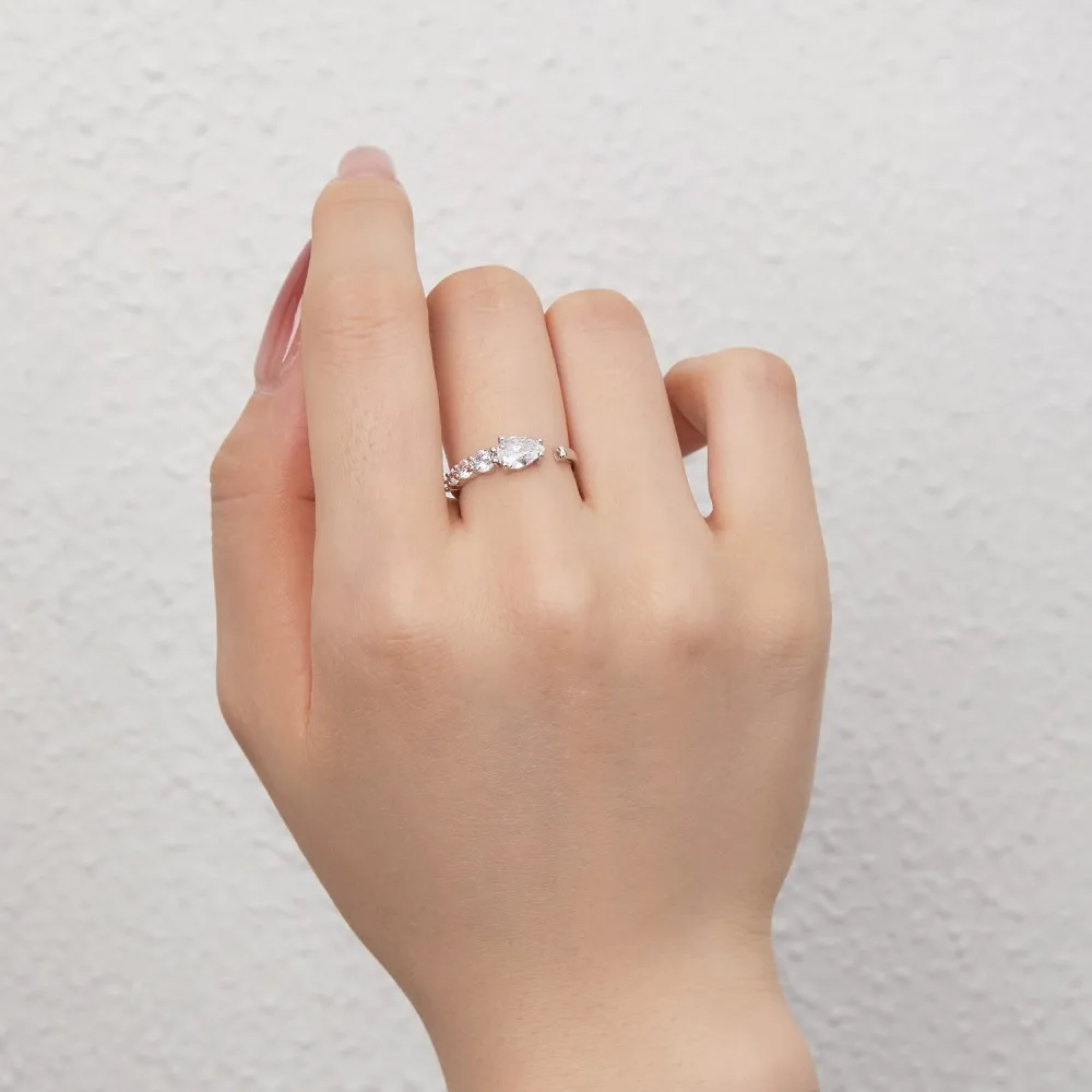 S925 Sterling Silver Niche Ins Fashion Light Luxury Ring for Women Snake-Shaped Wrapped Lab Diamond Rattan Man Silver Ring