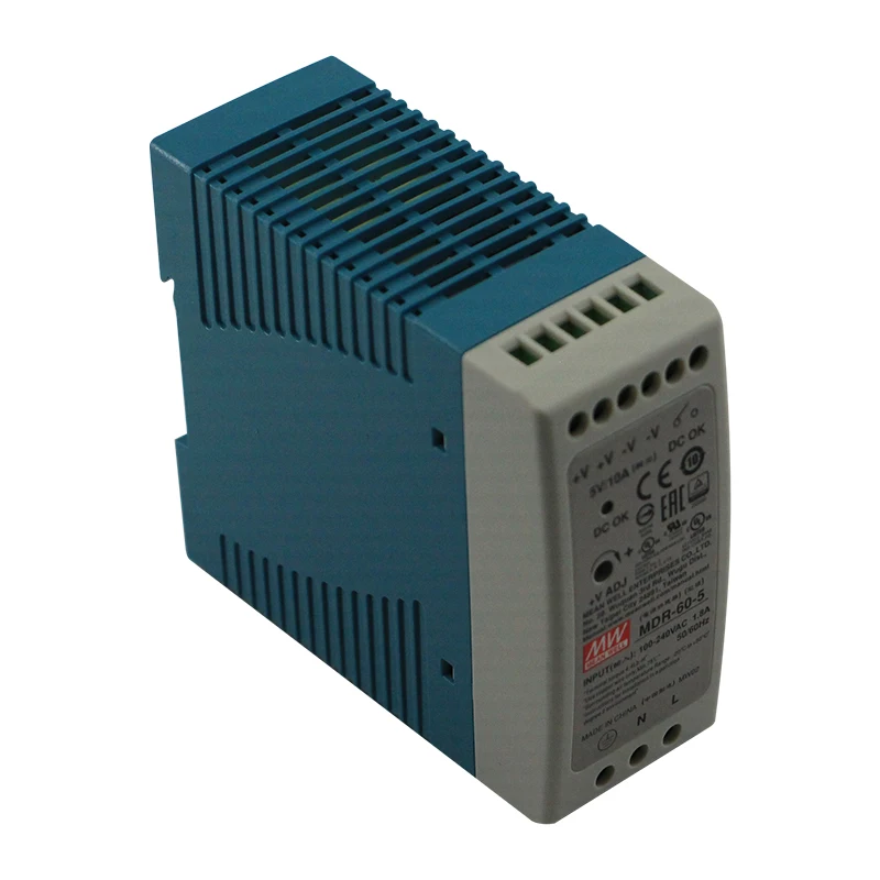 mdr-60-5 mw din轨道电源12v 2a用于工业60w 5v 12v 24v 48v