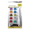 10pcs car fuse set(2A 3A 4A 5A 7.5A 10A 15A 20A 25A 30A 35A 40A) with fuse tester tooling packing by blister card fuse