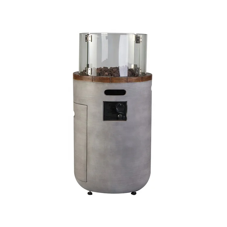 Outdoor New Design Gfrc Round Fire Pit Hidden Propane Tank With Fire